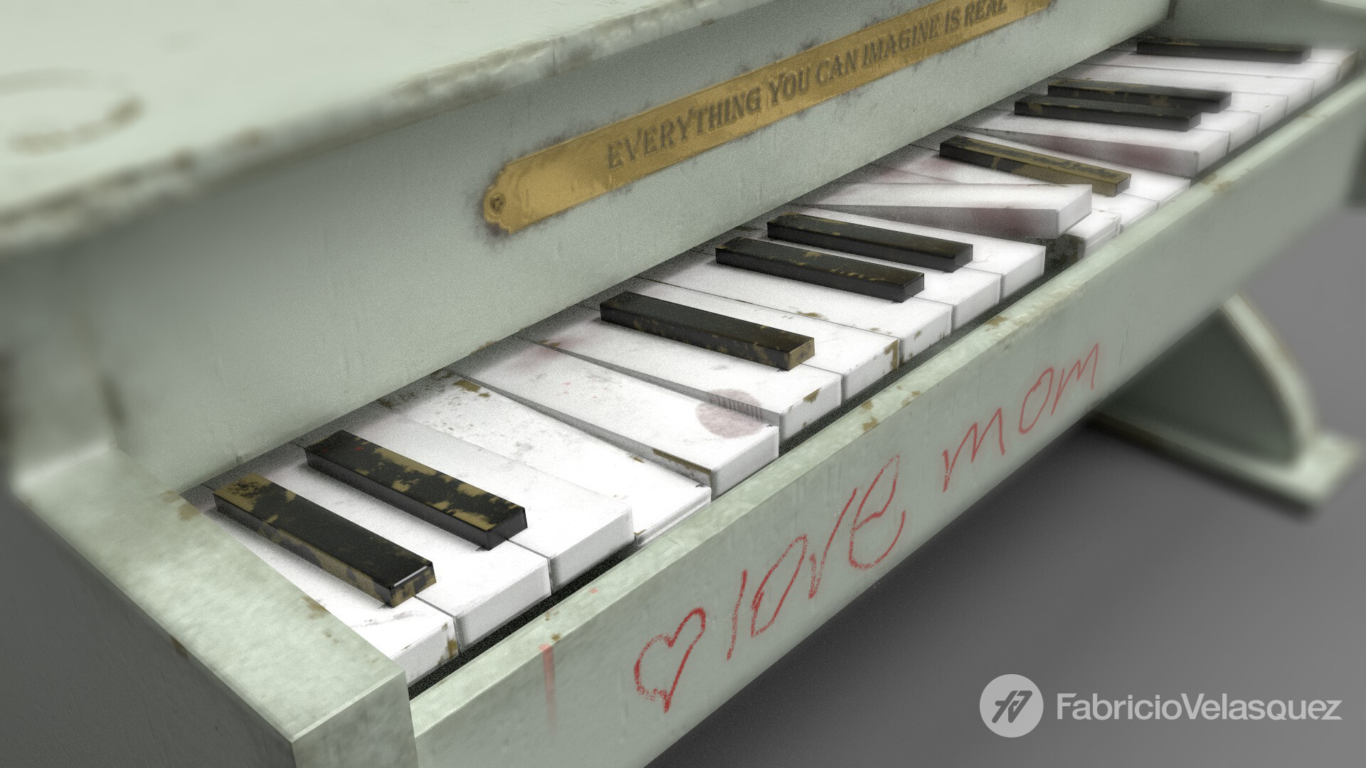 The Mat Piano, 3D Assets by Fabricio Velasquez in Maya