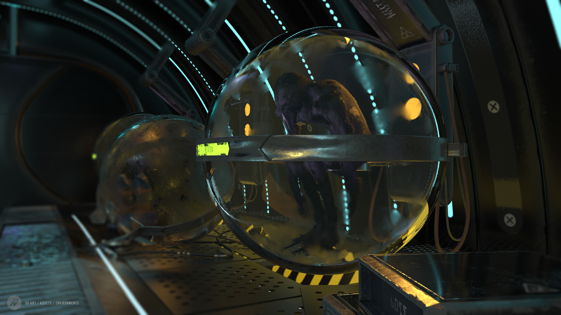 Raven Hangar, 3D Environments by Fabricio Velasquez in Maya