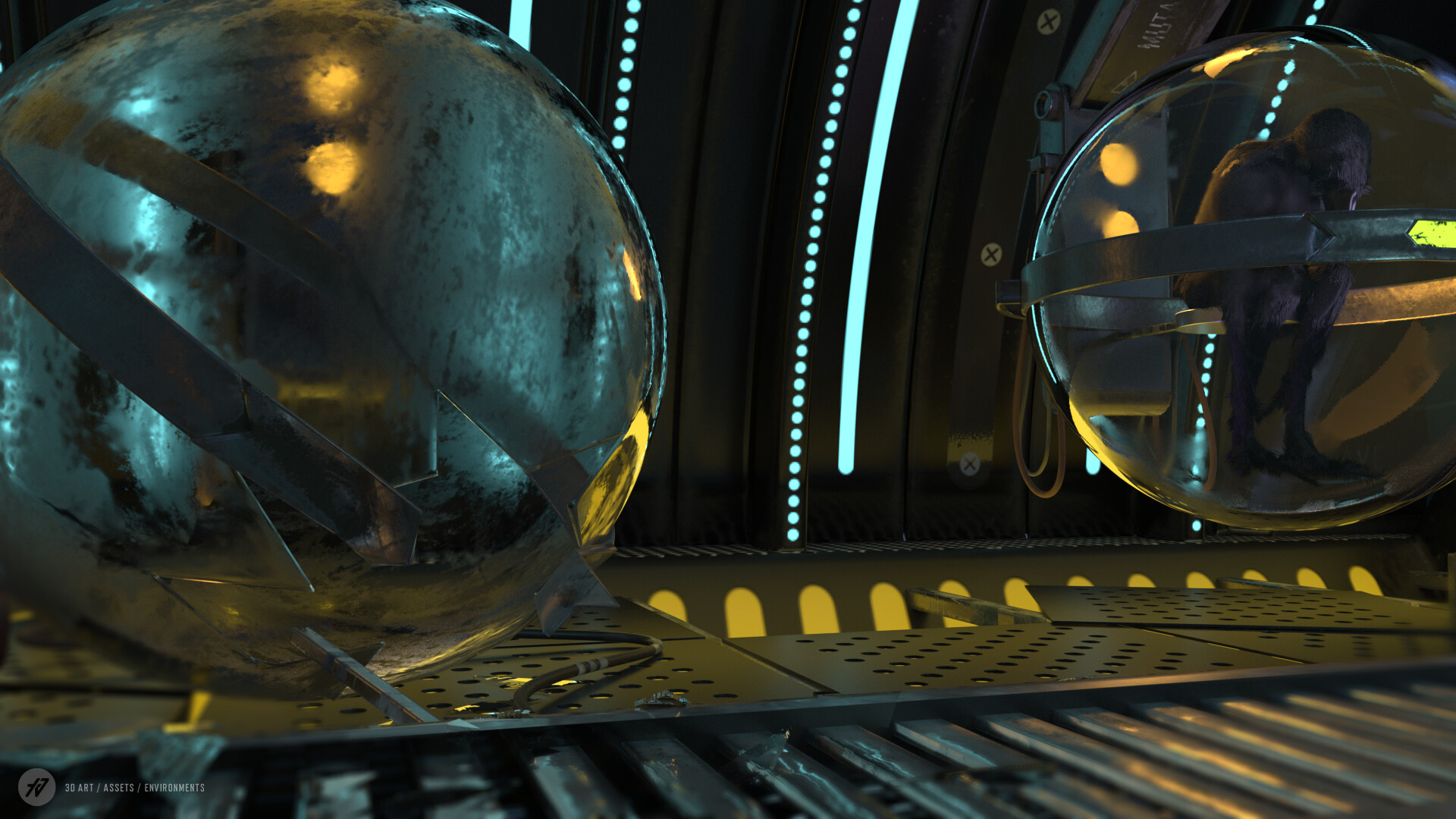 Raven Hangar, 3D Environments by Fabricio Velasquez in Maya
